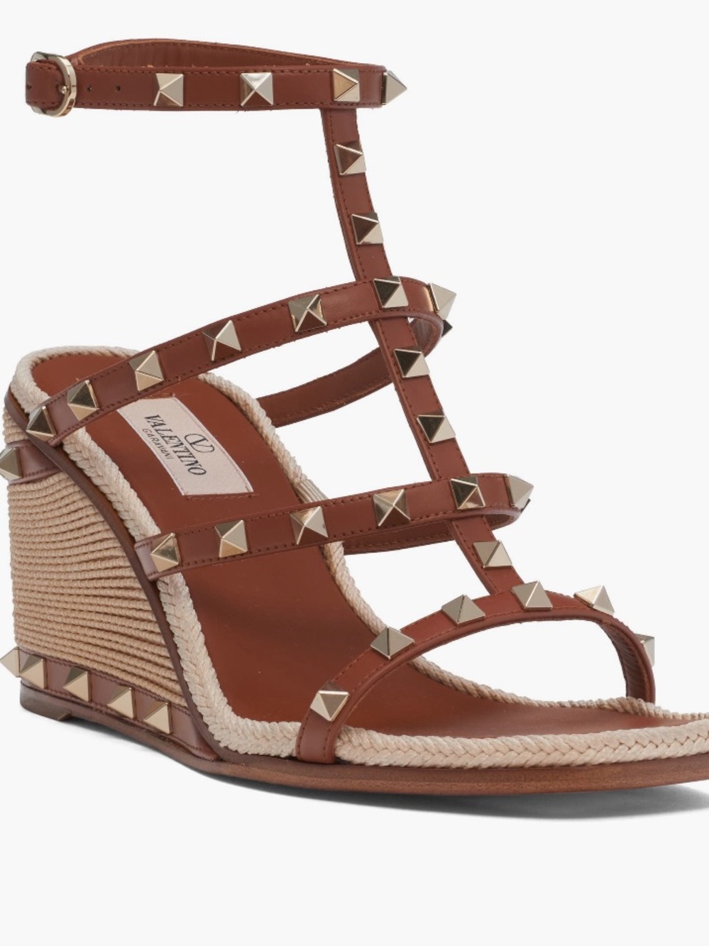 Valentino Garavani Rockstud Espadrille Sandals Size 38.5